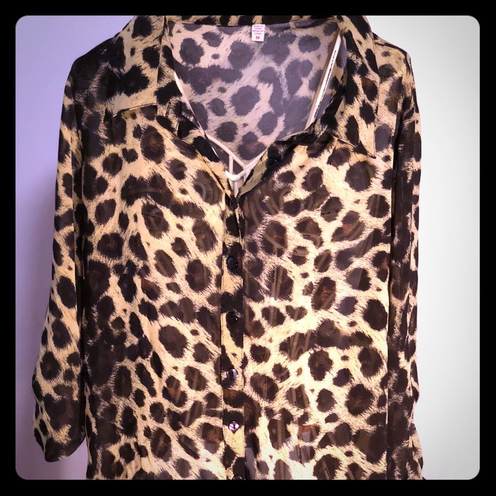 Cheetah print blouse